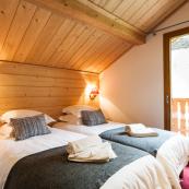 Chalet L'Erine top floor rooms with superb views from the balcony