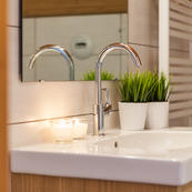 Recently upgraded shower rooms in Chalets Foehn, Covie & Charmille