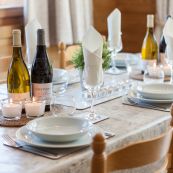Stunning views from Chalet Charmille whilst enjoying delicious catering