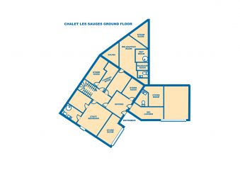 Chalet Les Sauges Ground floor plan